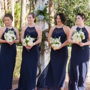 Alfred Angelo  7290L – Navy Blue Dress - Size 4